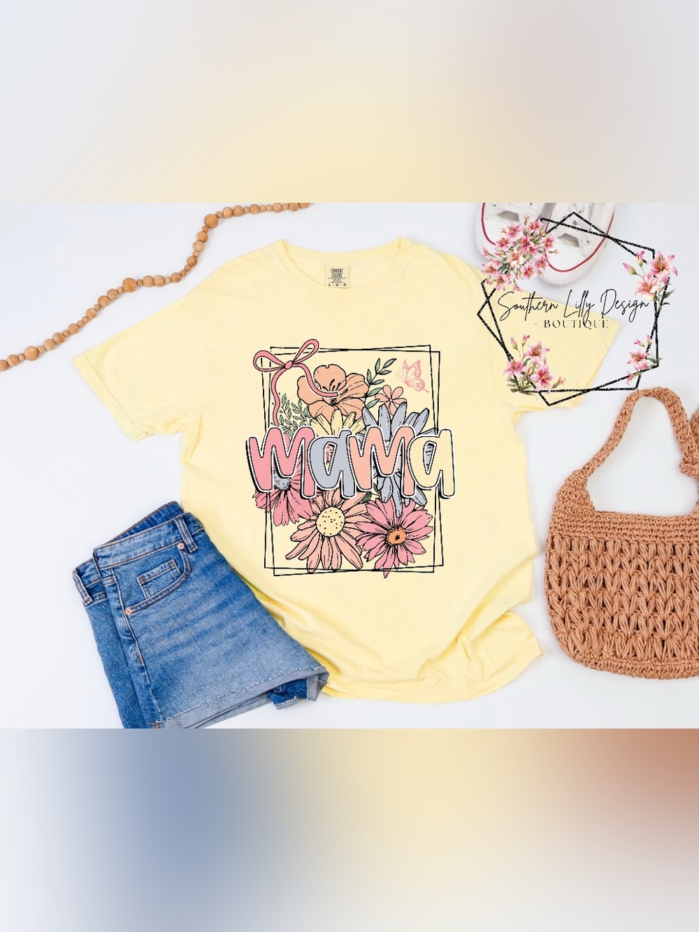 Comfort Colors Mama Floral Graphic Tee